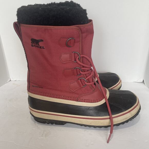 Womens Sorel Winter Carnival Waterproof Snow Boots Rose Dust Black Size 9.5. - Picture 3 of 7